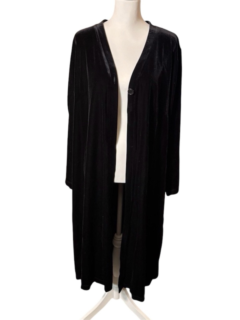 Vintage Style & Co Collection Black Maxi Duster‎ Jacket Whimsigoth Goth X-Large